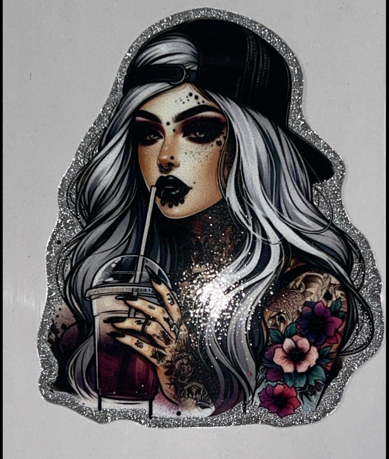 #1 Tattoo girl small decal