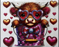 Highland cow disco ball 24 ounce wrap