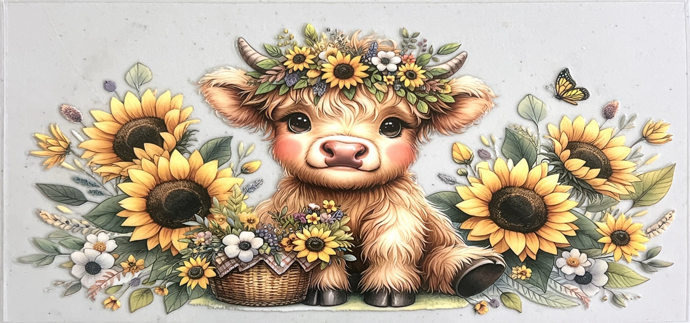 #A Highland Cow  sunflower