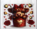 Highland, cow Red and Gold 24 oz Wrap
