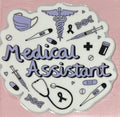 #Medical Assistant White Background Small Decal