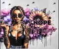 #1 Tattoo girl nope not today 24 ounce wrap