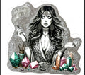 #9 tattoo girl small decal