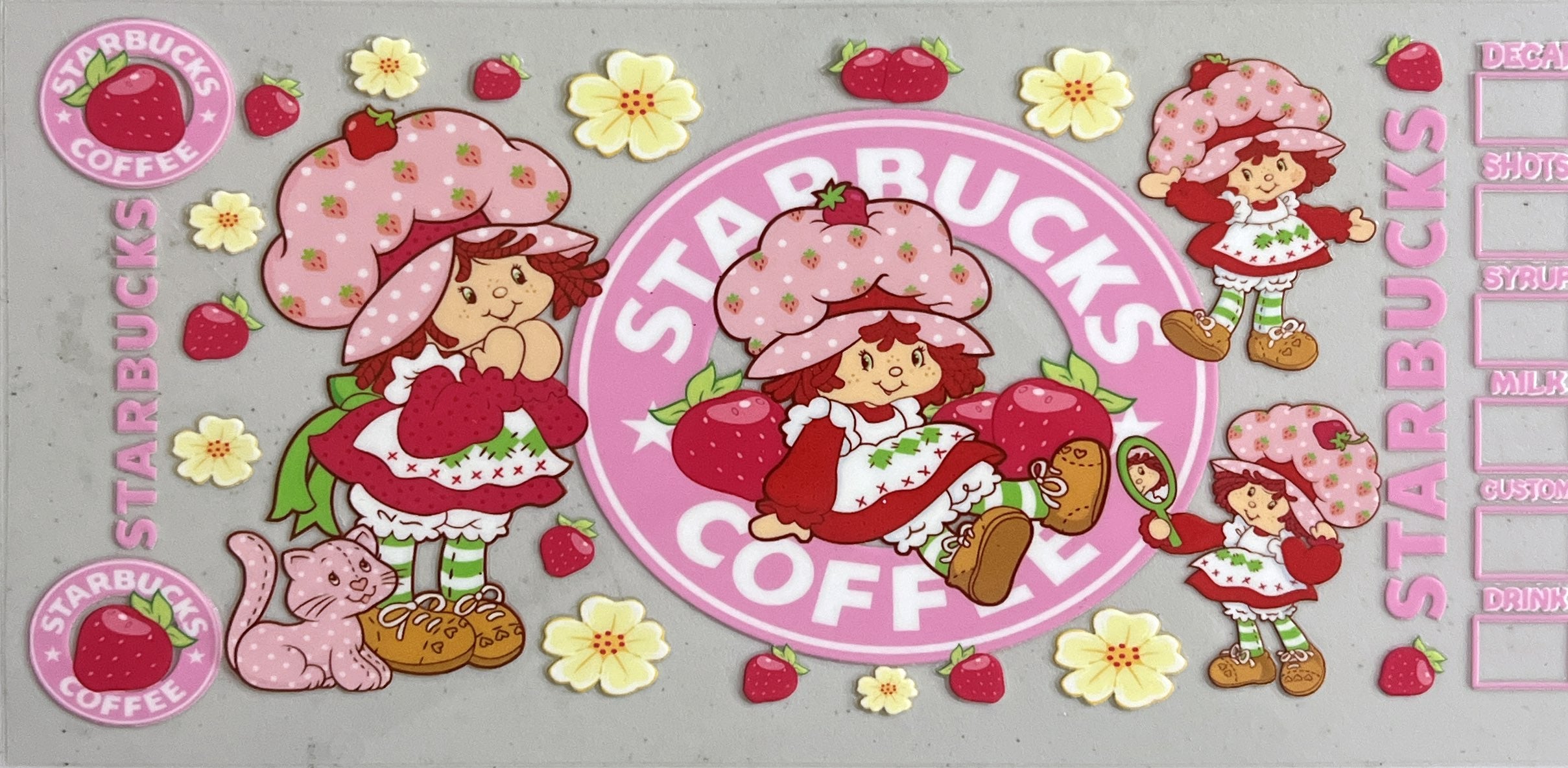 #A Strawberry Shortcake Starbucks