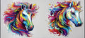 Rainbow horse