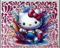 Hello Kitty, water paint 24 ounce wrap