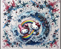 Hello Kitty, rainbow music notes, 24 ounce wrap