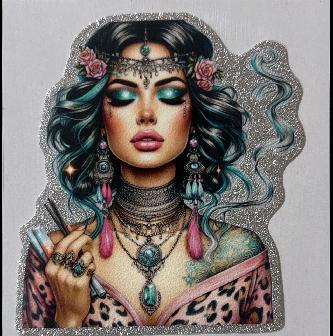 #8 Tattoo Girl Small decal