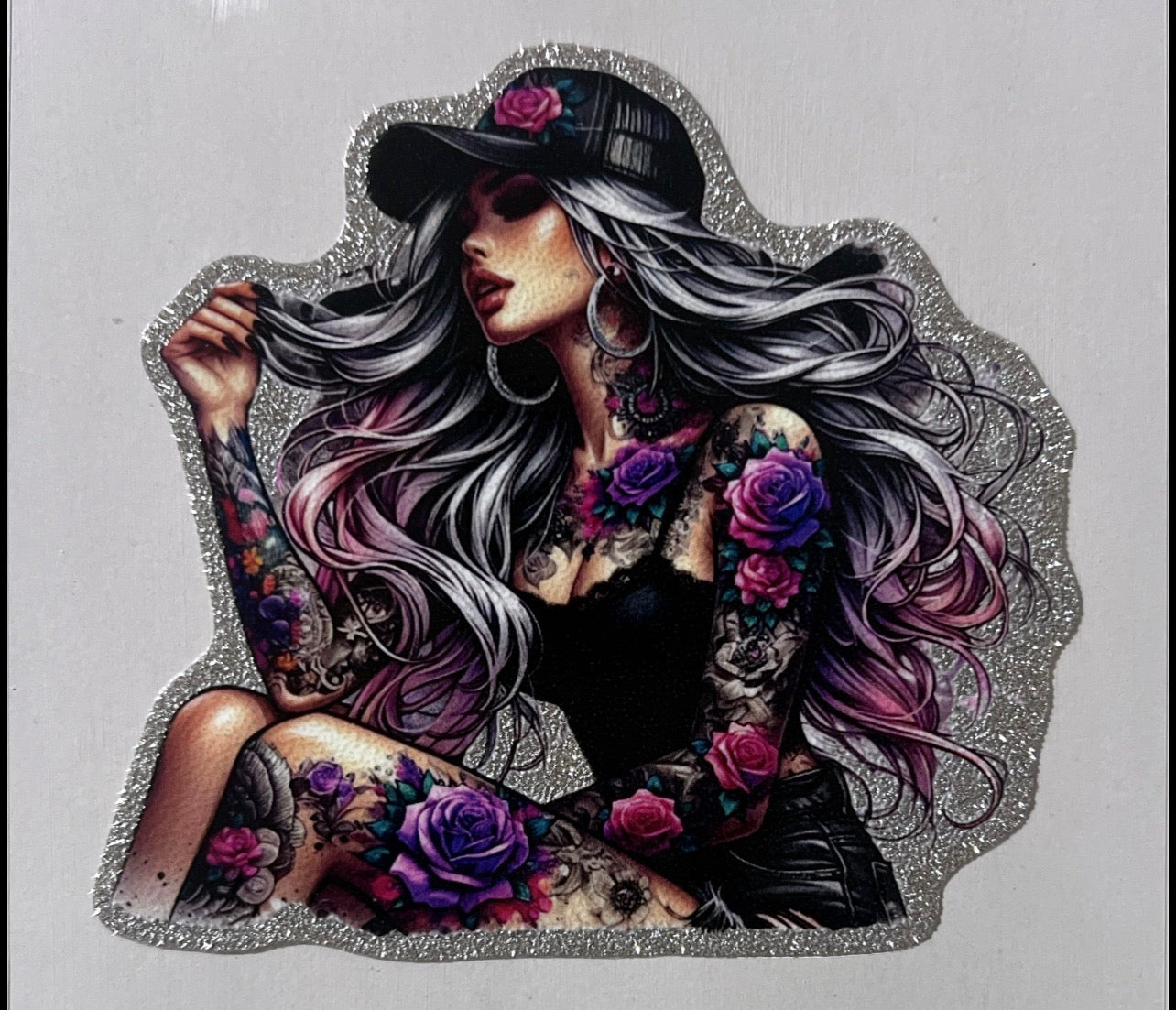 #7 Tattoo Girl Small decal