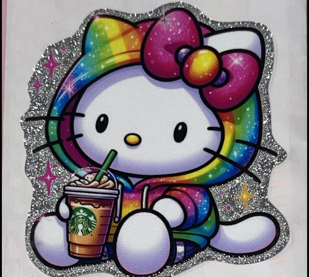 Hello Kitty Rainbow multiple choices swipe left small decals